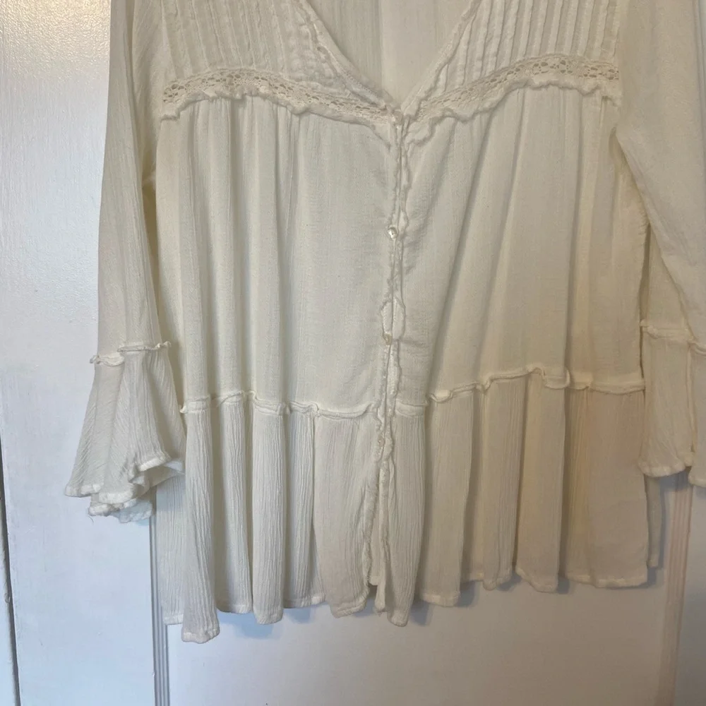 Free People Flowy Boho  Tunic Top Size Medium